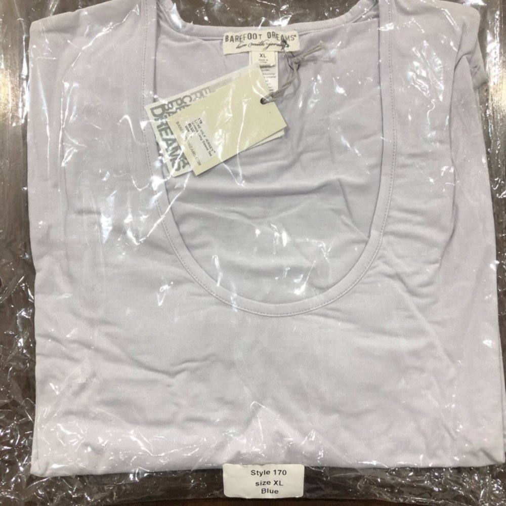 Barefoot Dreams Luxe Milk Jersey U-Neck Long Sleeve Tee